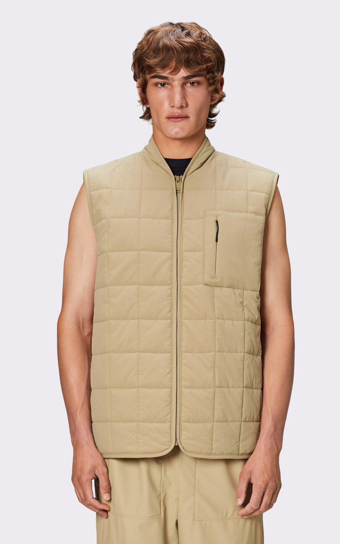 A &quot;19410 GIRON&quot; Beige Rains Gilet Mixte opened photo