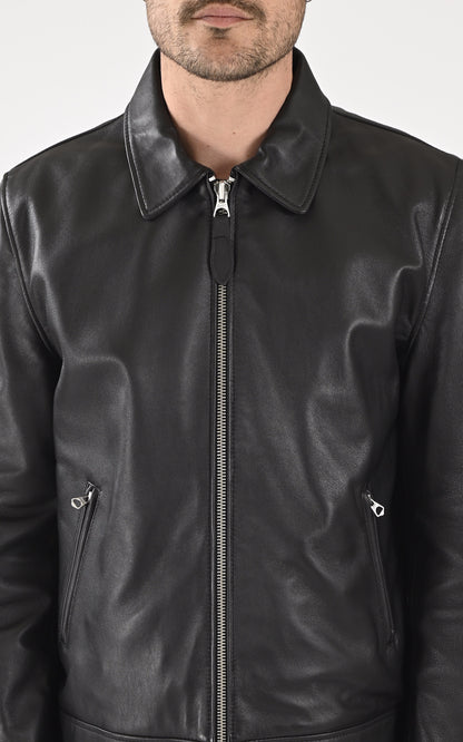 A &quot;LC TAMPA&quot; Noir Schott Blouson Homme details photo