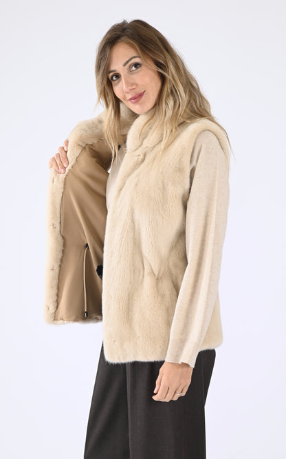 A &quot;7038&quot; Ecru Manakas Gilet Femme interior photo