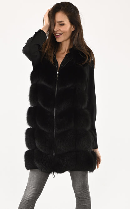 A &quot;1619 86 CM&quot; Noir Manakas Gilet Femme closed photo