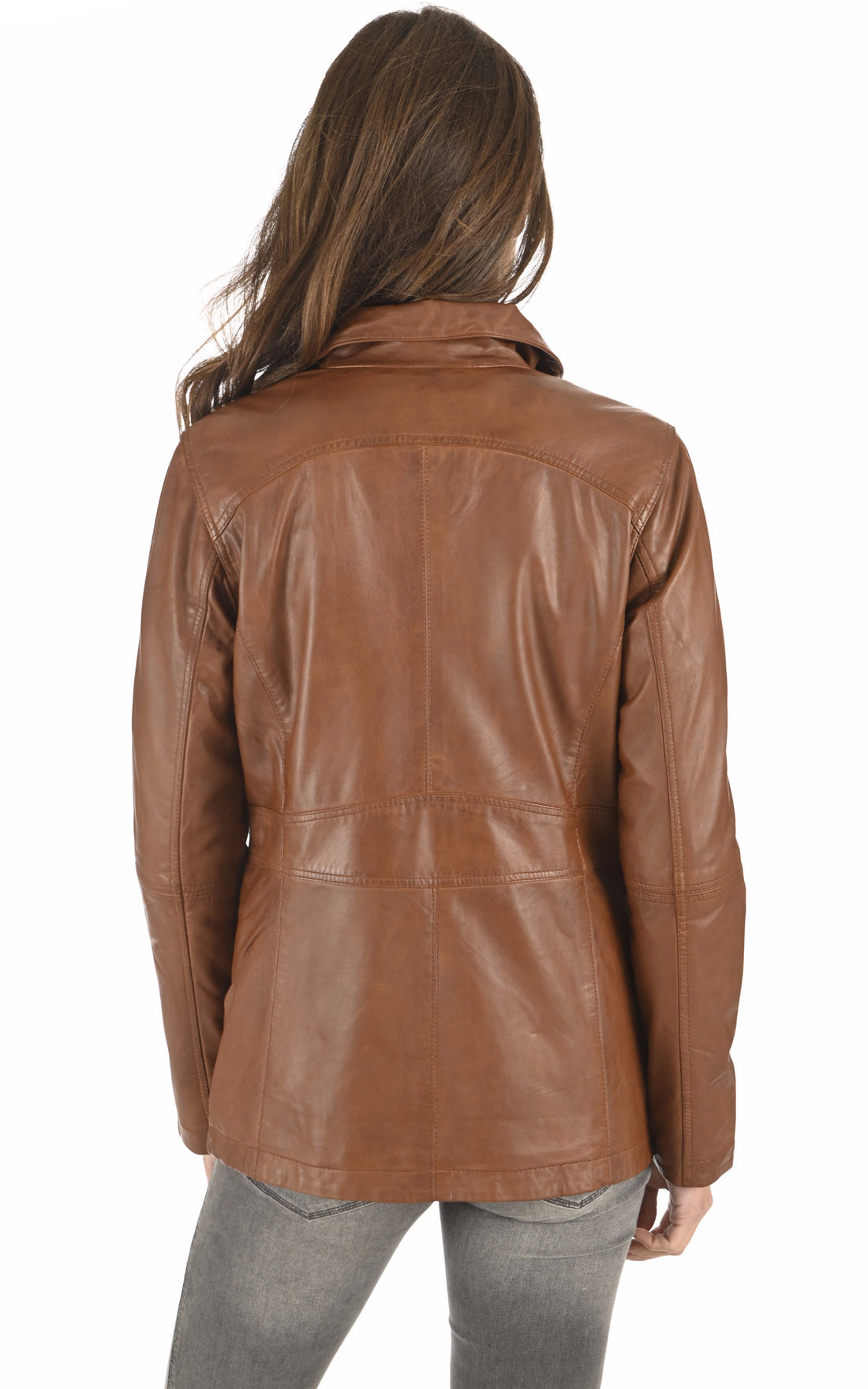 A &quot;ZURICH-3&quot; Cognac La Canadienne Veste Femme opened photo