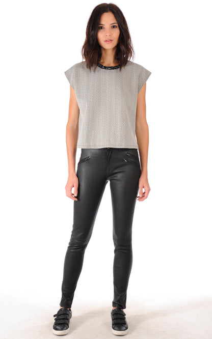 A &quot;DINA 100888&quot; Noir Rose Garden Pantalon Femme opened photo