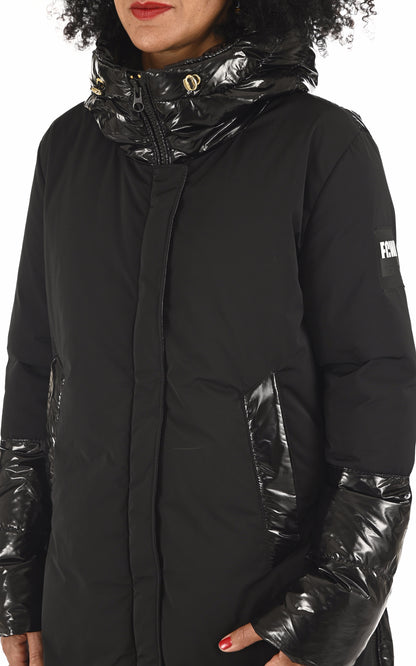 A &quot;KATRIN&quot; Black Flo&amp;Clo 3/4 Doudoune Femme details photo
