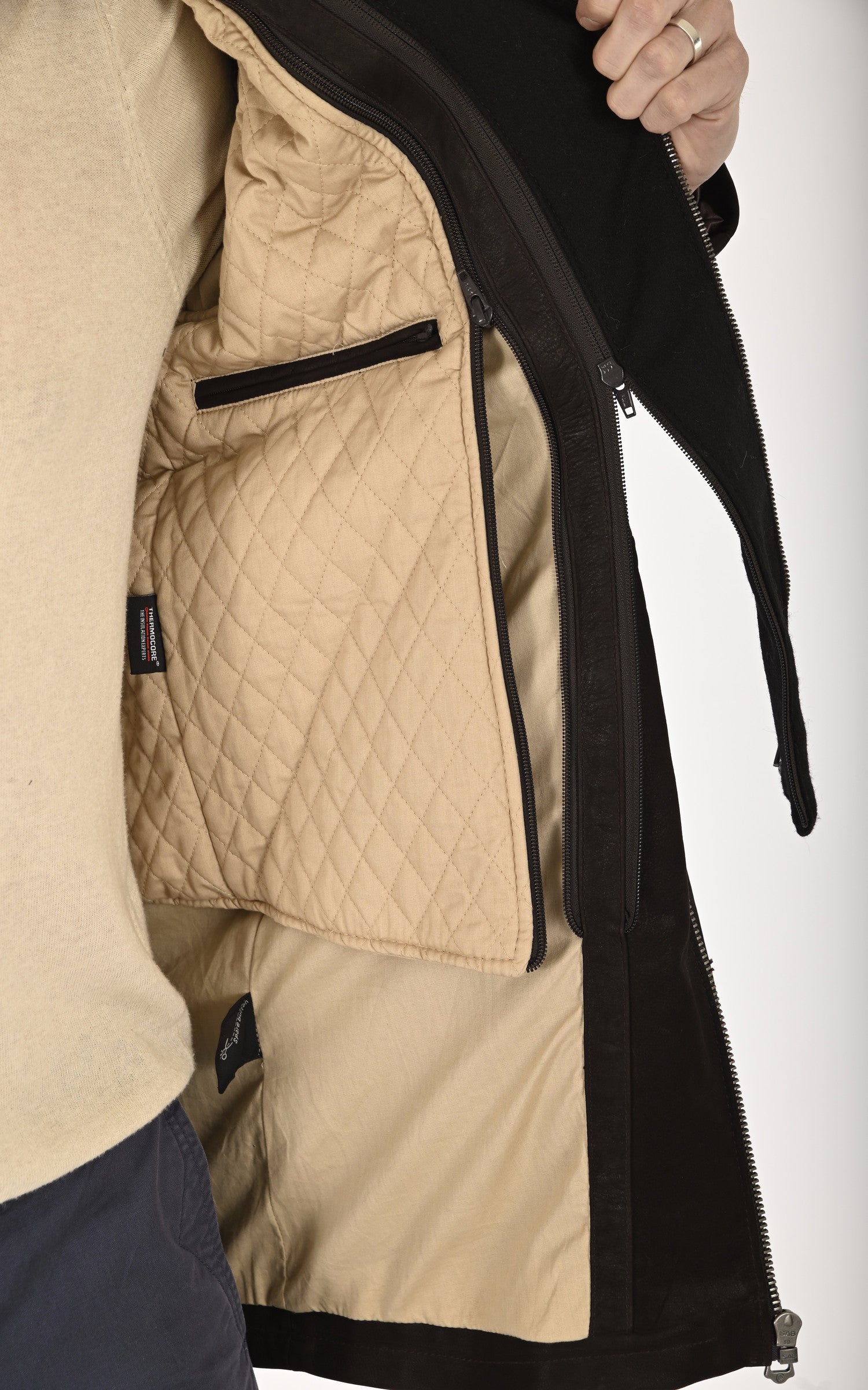 A &quot;MAX&quot; Marron La Canadienne 3/4 Homme interior photo 3