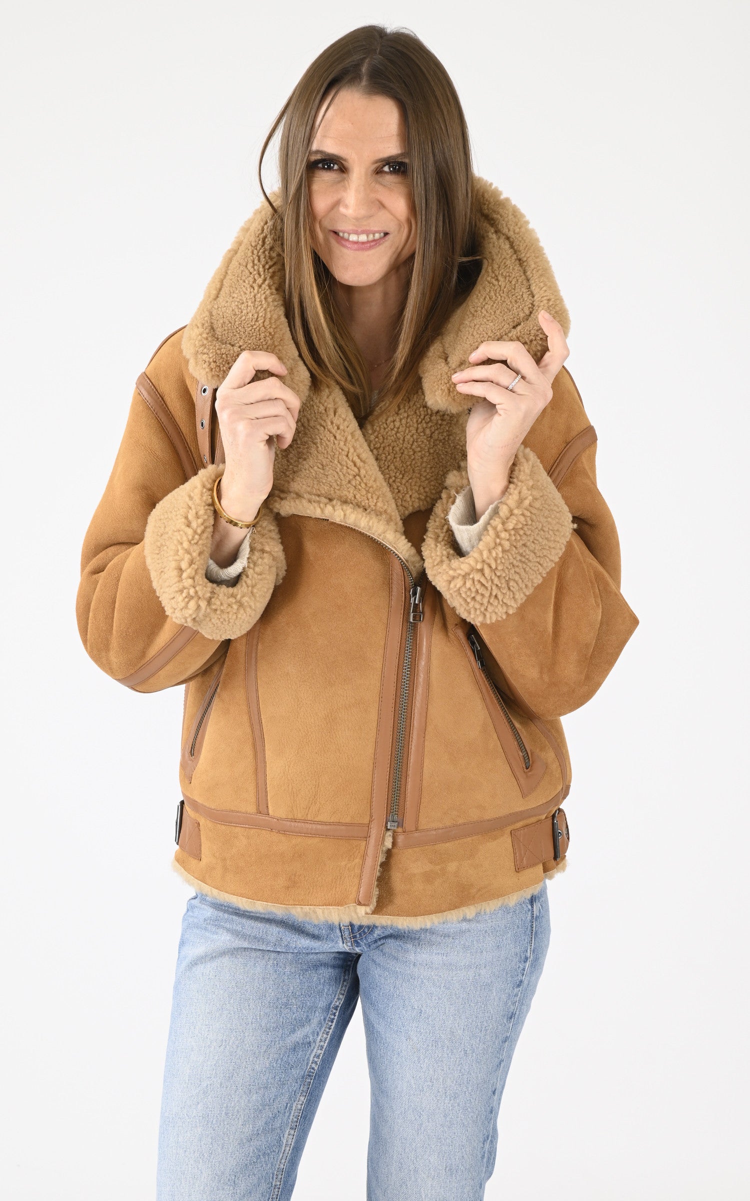 A &quot;CHRISTELLE&quot; Beige Serge Pariente Bombardier Femme opened photo 1