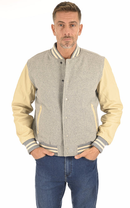 A &quot;LC8705&quot; Gris Schott Blouson Homme closed photo
