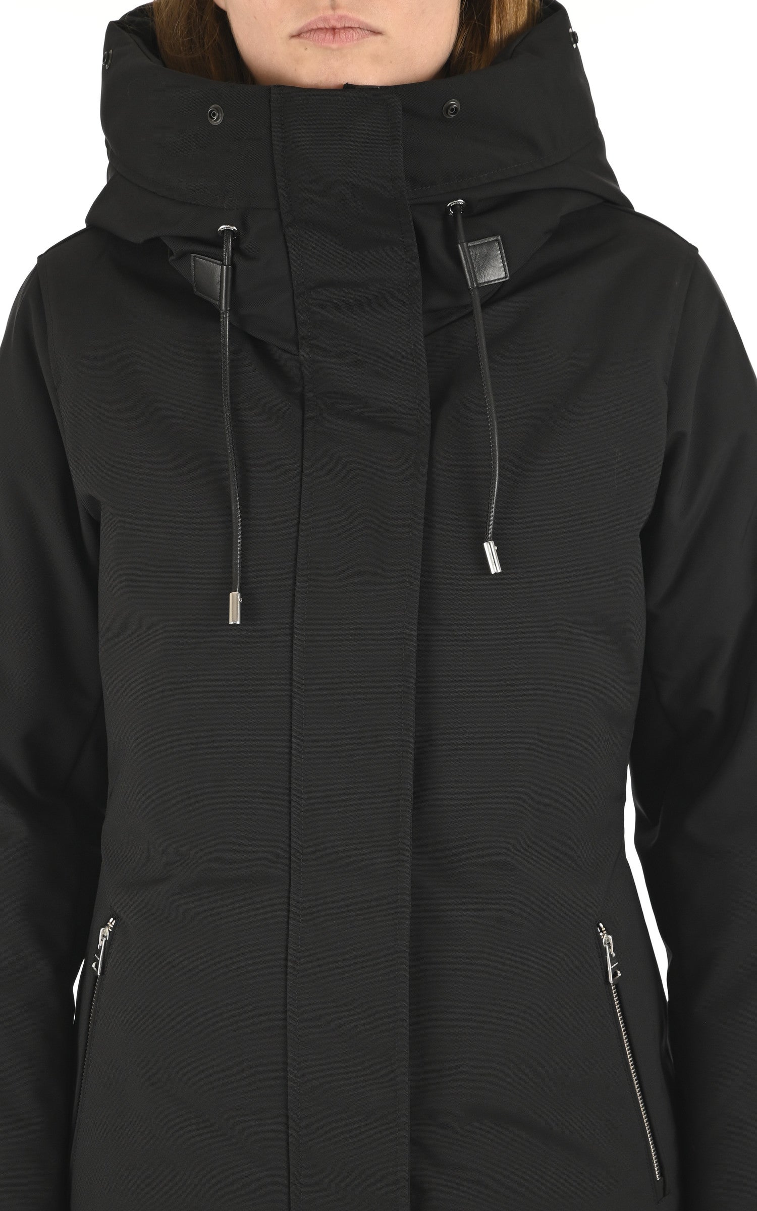 A &quot;SHILOH-F&quot; Noir Mackage 7/8 Doudoune Femme details photo