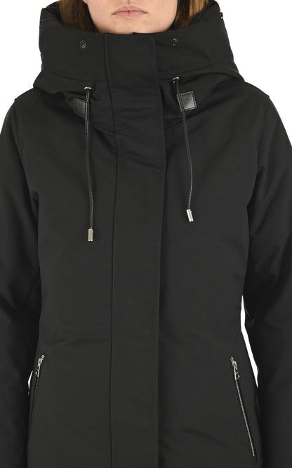 A &quot;SHILOH-F&quot; Noir Mackage 7/8 Doudoune Femme details photo