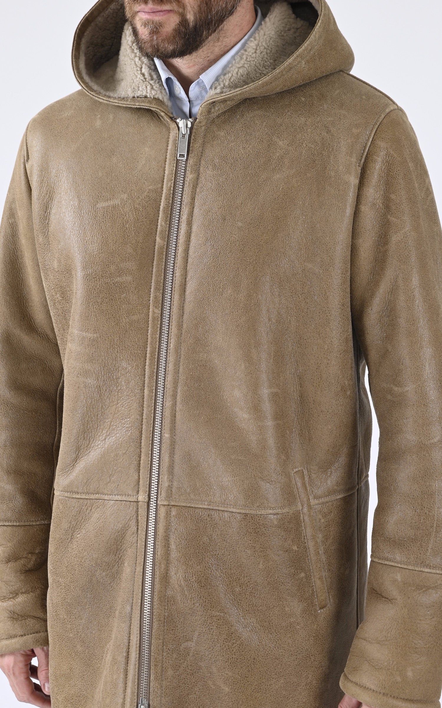 A &quot;MEL-E-249-2&quot; Taupe La Canadienne 3/4 Homme details photo