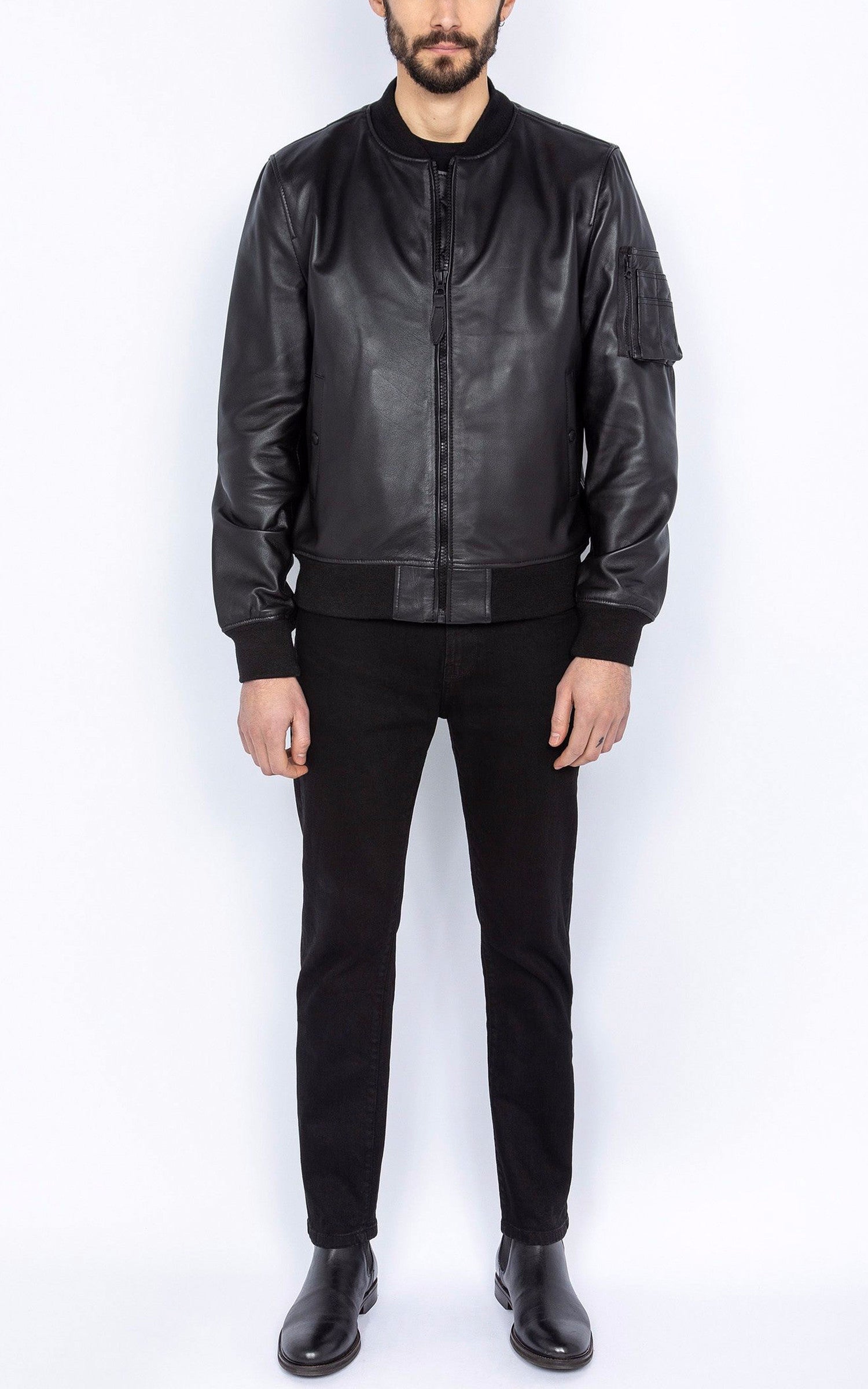 A &quot;LCQUEENS&quot; Noir Schott Blouson Homme interior photo 3
