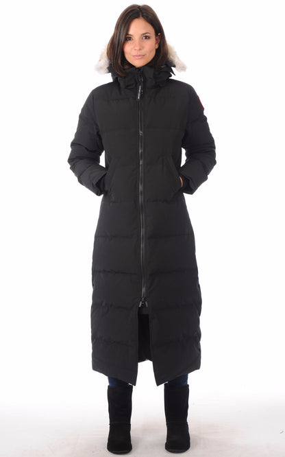 A &quot;MYSTIQUE 3035L&quot; Noir Canada Goose 7/8 Doudoune Femme closed photo
