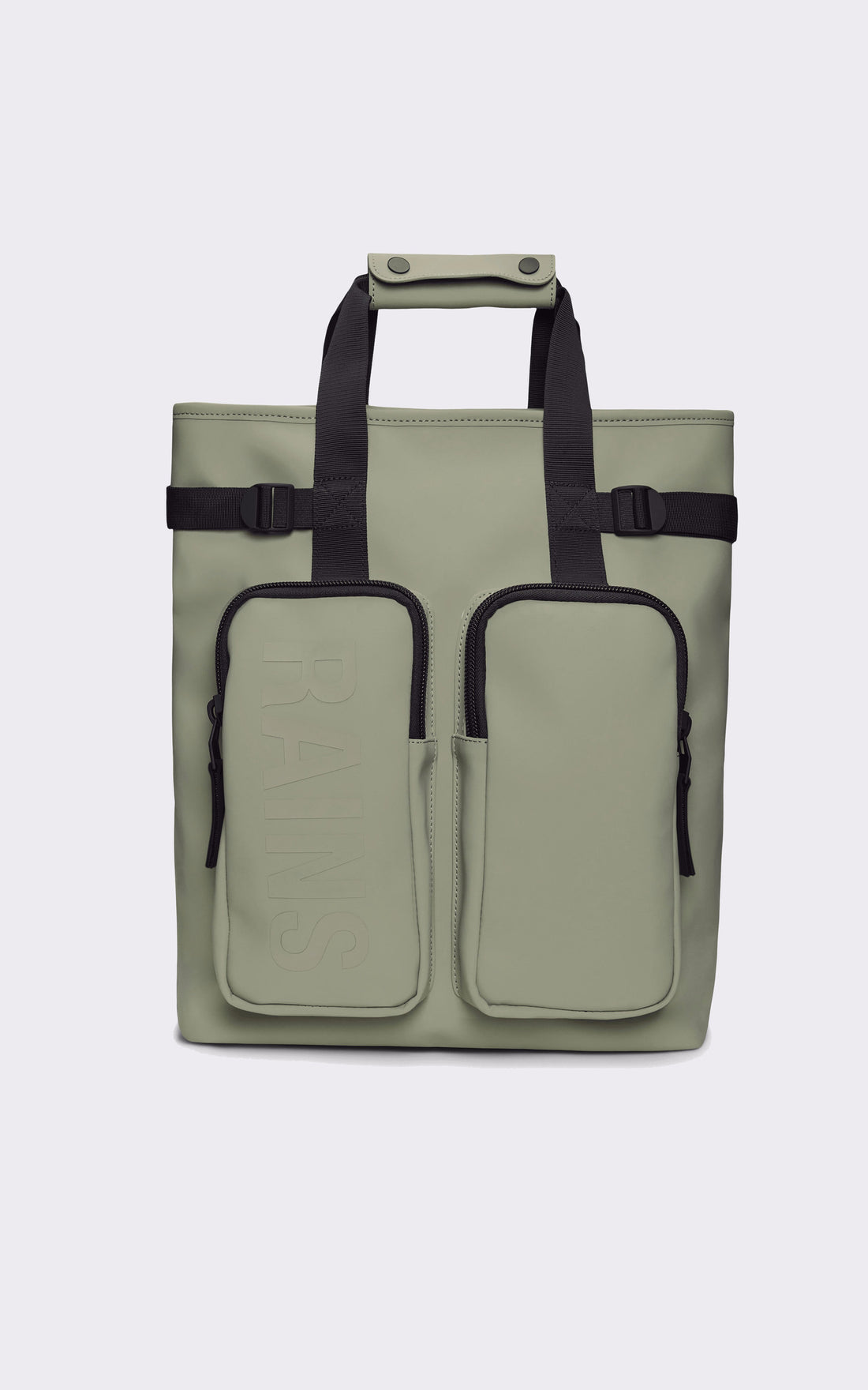 A &quot;14240 TOTE BACKPACK&quot; Vert Rains Sac Mixte opened photo