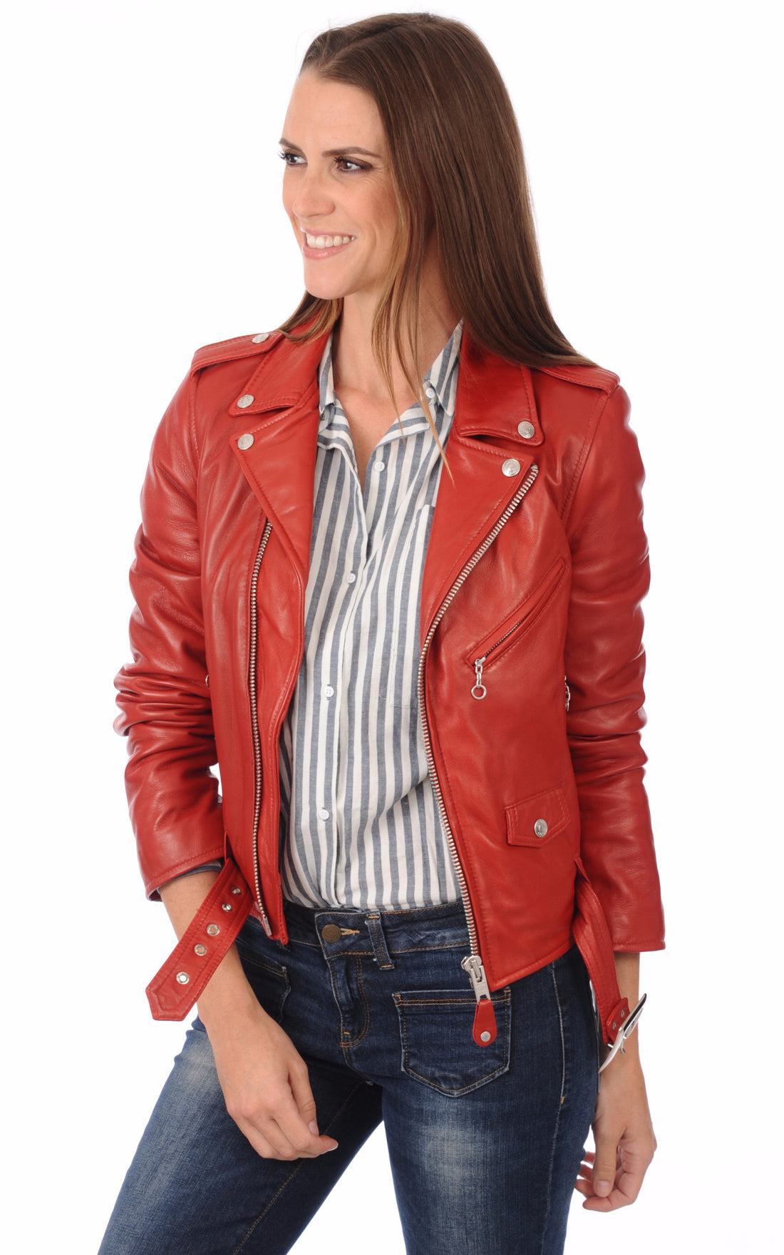 A &quot;LCW8600&quot; Rouge Schott Blouson Femme opened photo