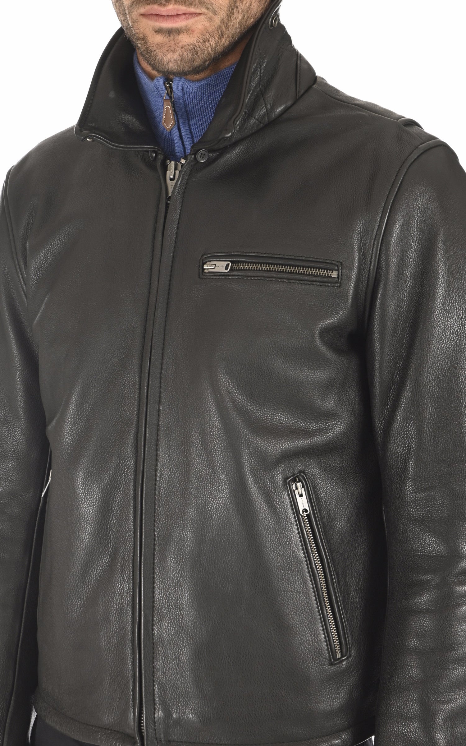 A &quot;ASPHALT FUR 102439&quot; Noir Daytona 73 Blouson Homme details photo 5