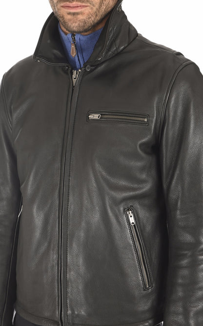 A &quot;ASPHALT FUR 102439&quot; Noir Daytona 73 Blouson Homme details photo