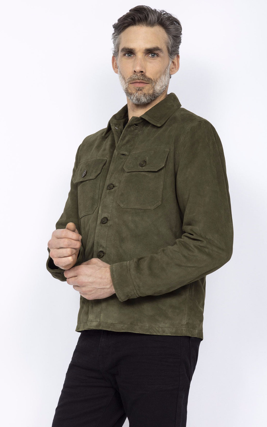 A &quot;LCBRONXS&quot; Kaki Schott Veste Homme closed photo