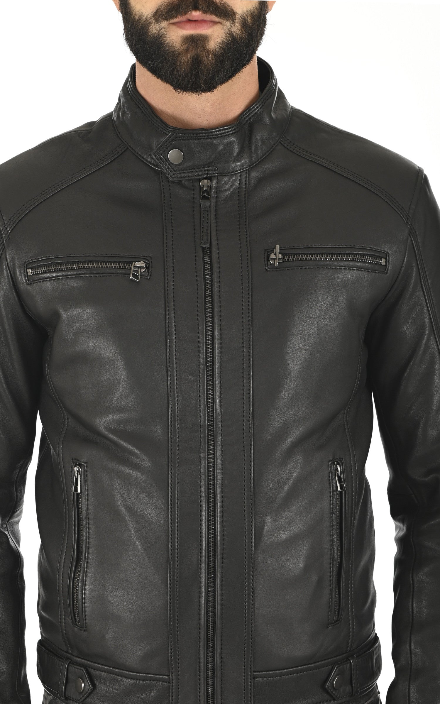 A &quot;ERIKO&quot; Noir Serge Pariente Blouson Homme details photo