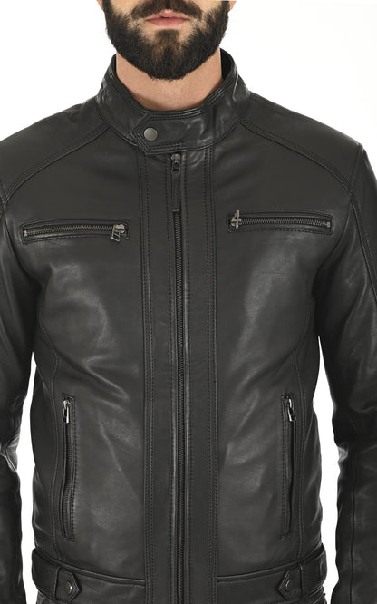 A &quot;ERIKO&quot; Noir Serge Pariente Blouson Homme details photo