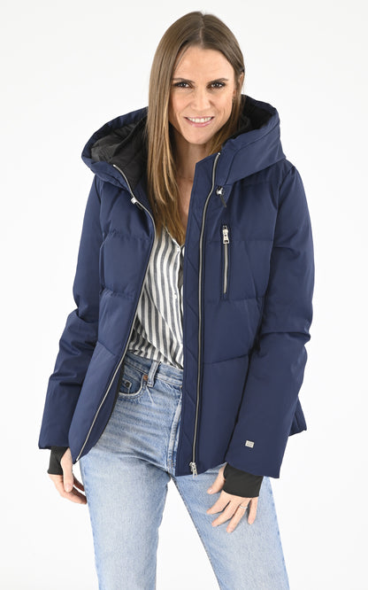 A &quot;MARILOU&quot; Bleu Marine Soia &amp; Kyo Ves Doudoune Femme closed photo