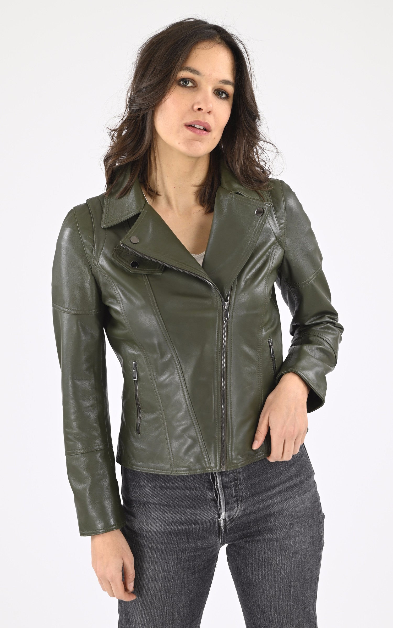 A &quot;LOVELY&quot; Kaki Giorgio &amp; Mario Blouson Femme closed photo