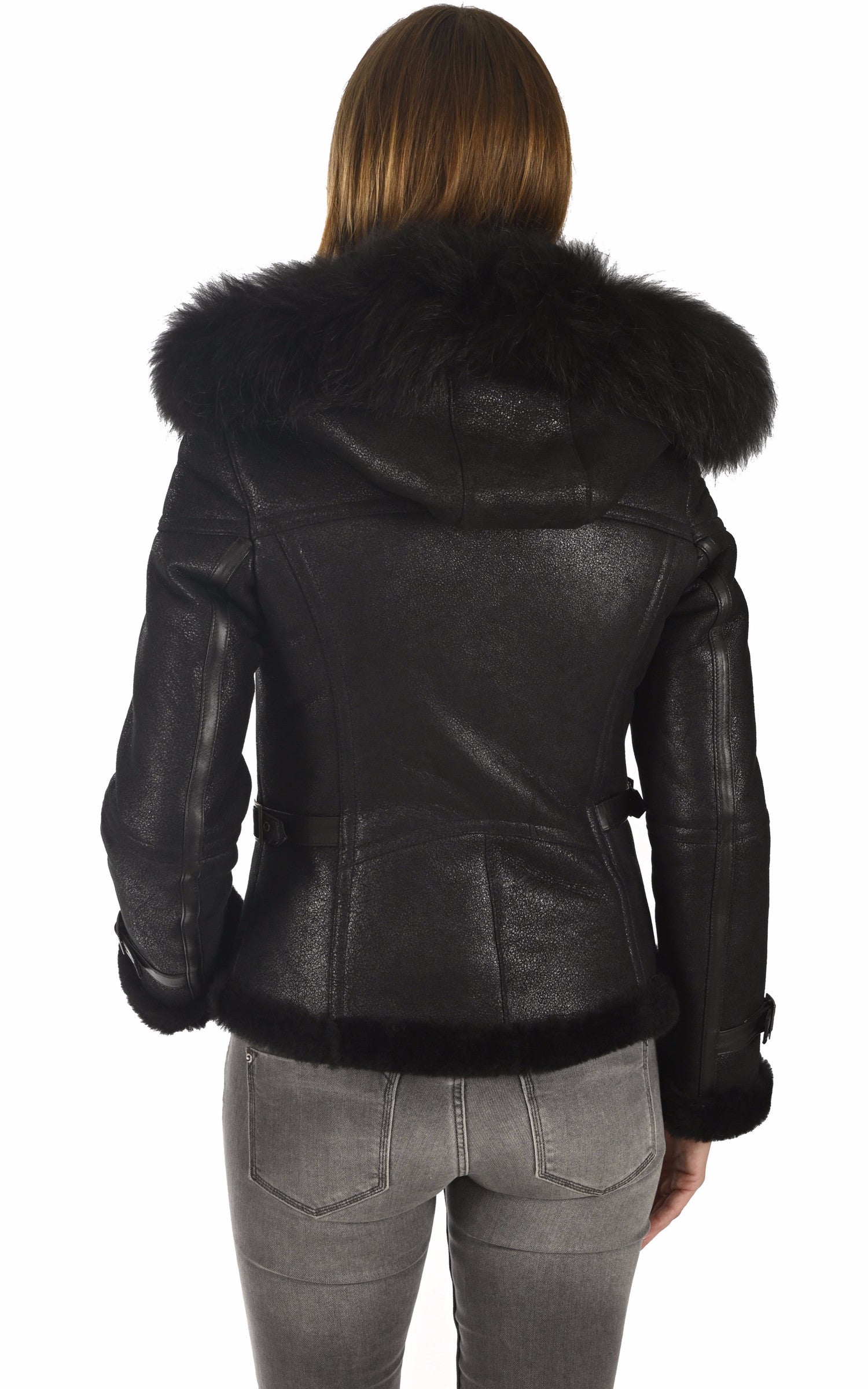 A &quot;SACHA&quot; Noir La Canadienne Bombardier Femme back photo