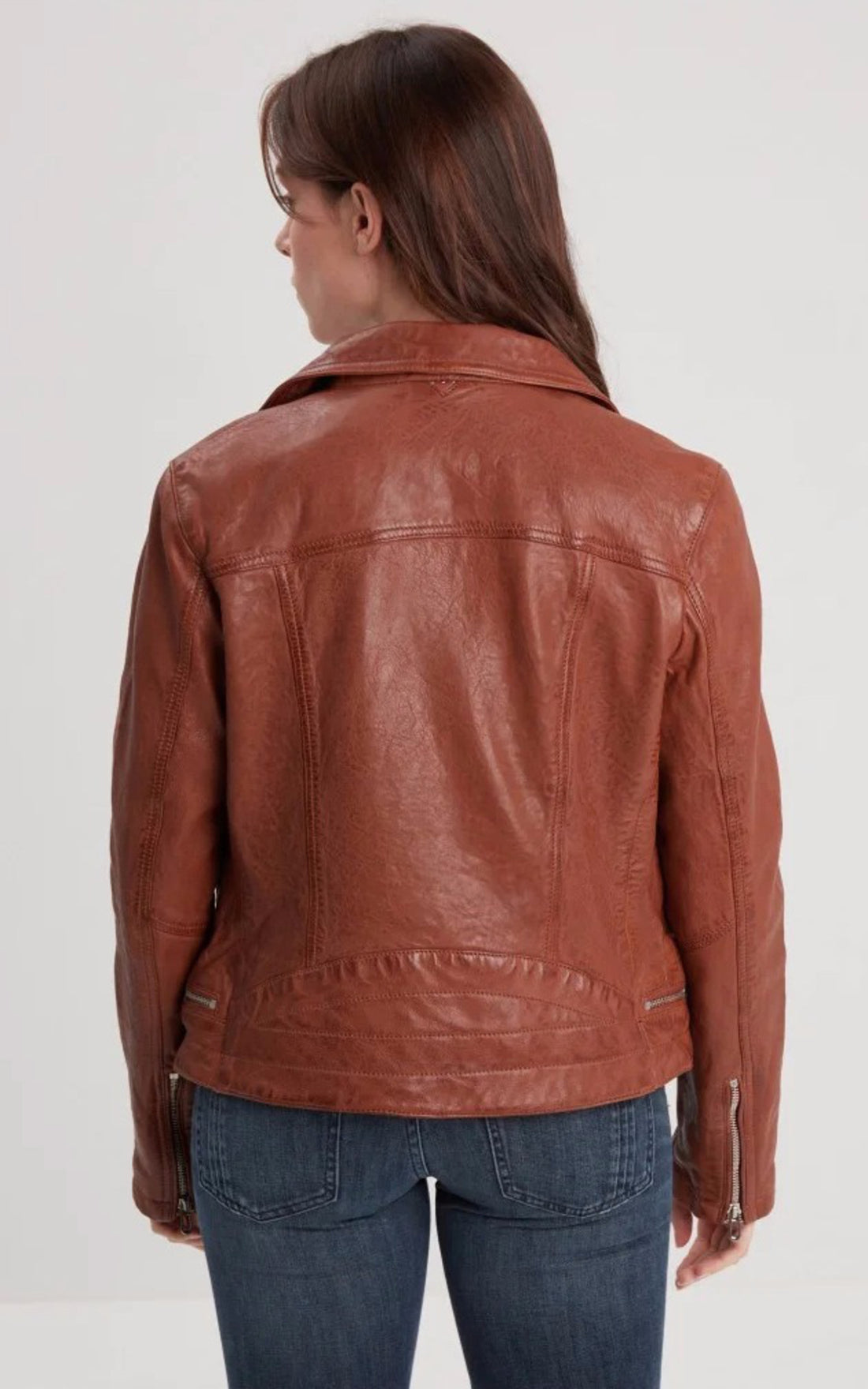A &quot;LEA 102585&quot; Cognac Rose Garden Blouson Femme opened photo