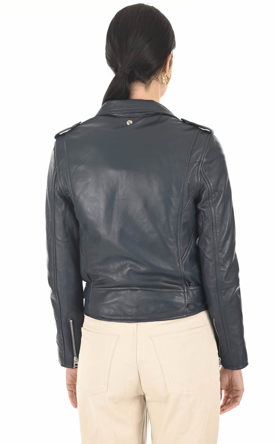 A &quot;LCW8600&quot; Bleu Foncé Schott Perfecto Femme opened photo