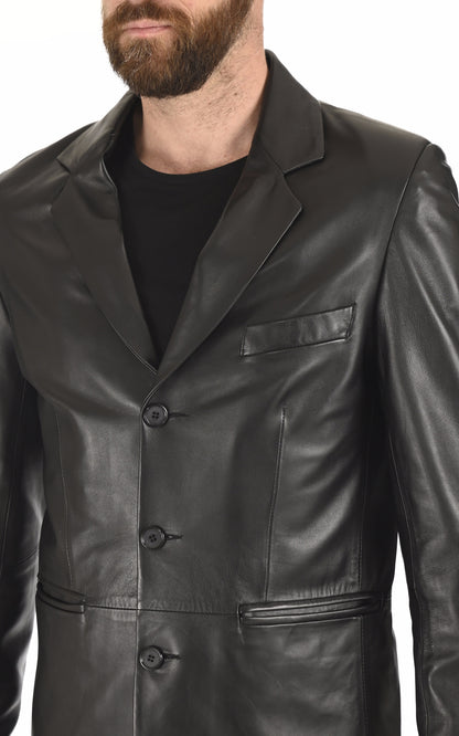 A &quot;ALLURE&quot; Noir La Canadienne Blazer Homme details photo