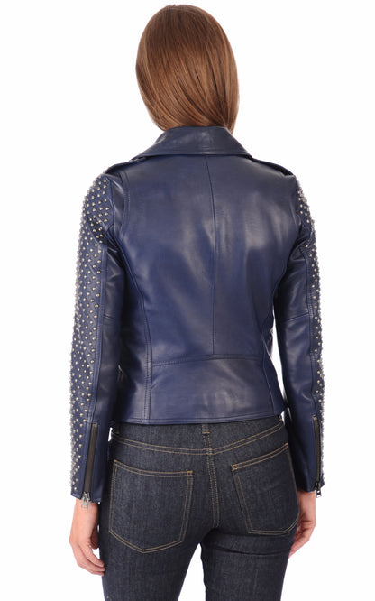 A &quot;LESLA CLOUX FF&quot; Marine La Canadienne Blouson Femme back photo
