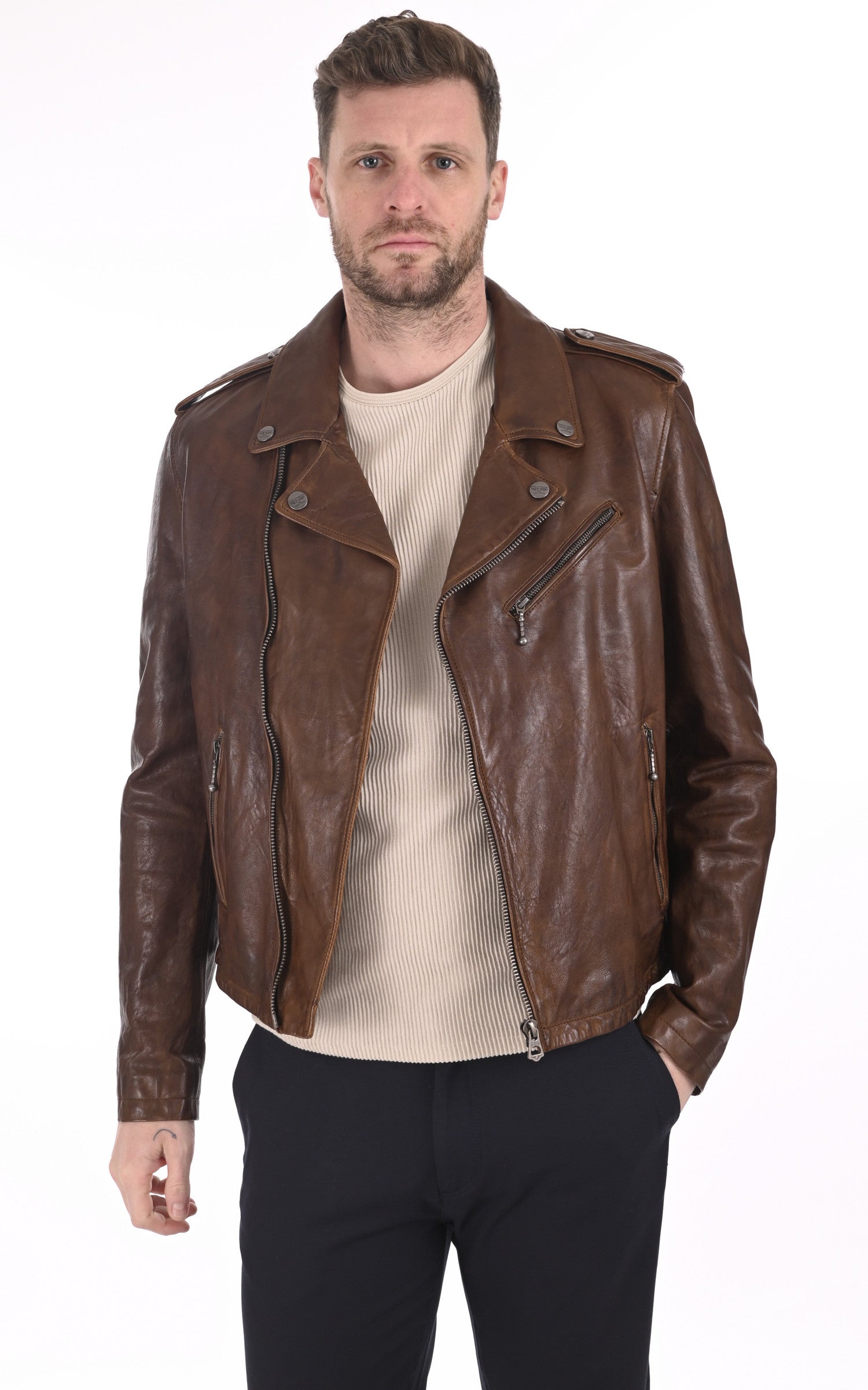 A &quot;GOLBERG 101485&quot; Cognac Daytona 73 Perfecto Homme opened photo 1