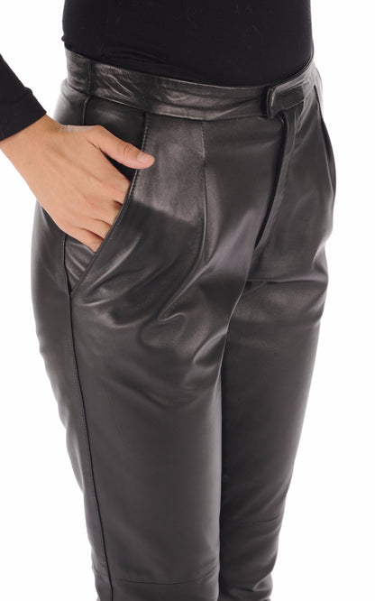 A &quot;INES&quot; Noir La Canadienne Pantalon Femme details photo