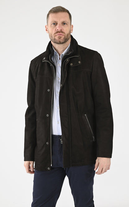 A &quot;MIKA&quot; Marron La Canadienne Blouson Homme opened photo