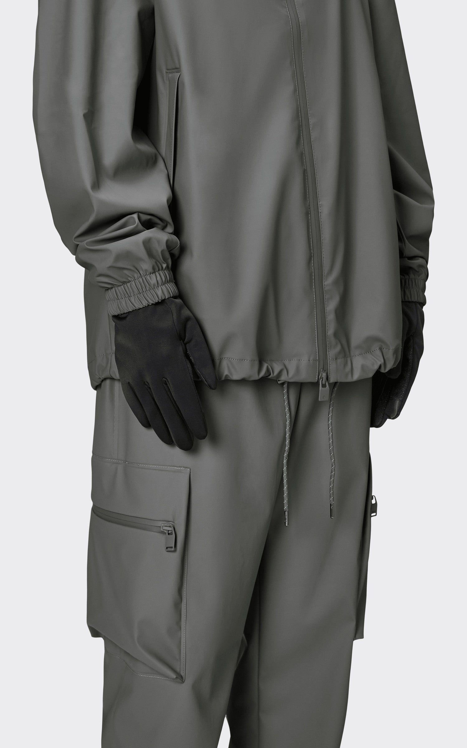A &quot;21600 HARD FLEECE GLOVES T1&quot; Noir Rains Gants Mixte back photo