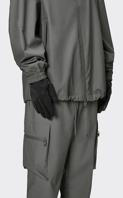 A &quot;21600 HARD FLEECE GLOVES T1&quot; Noir Rains Gants Mixte back photo