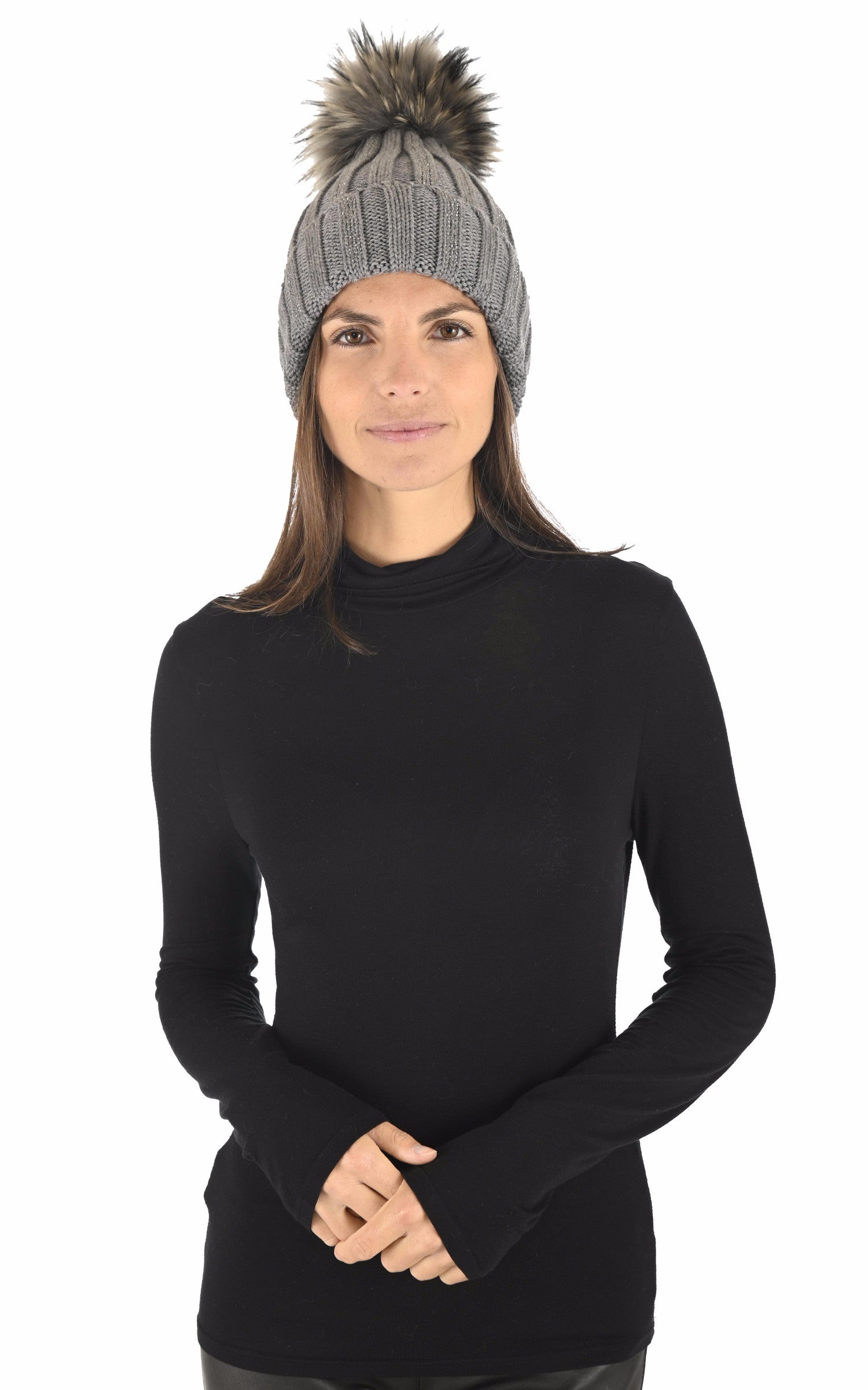 A &quot;10729H&quot; Gris La Canadienne Bonnet Femme opened photo