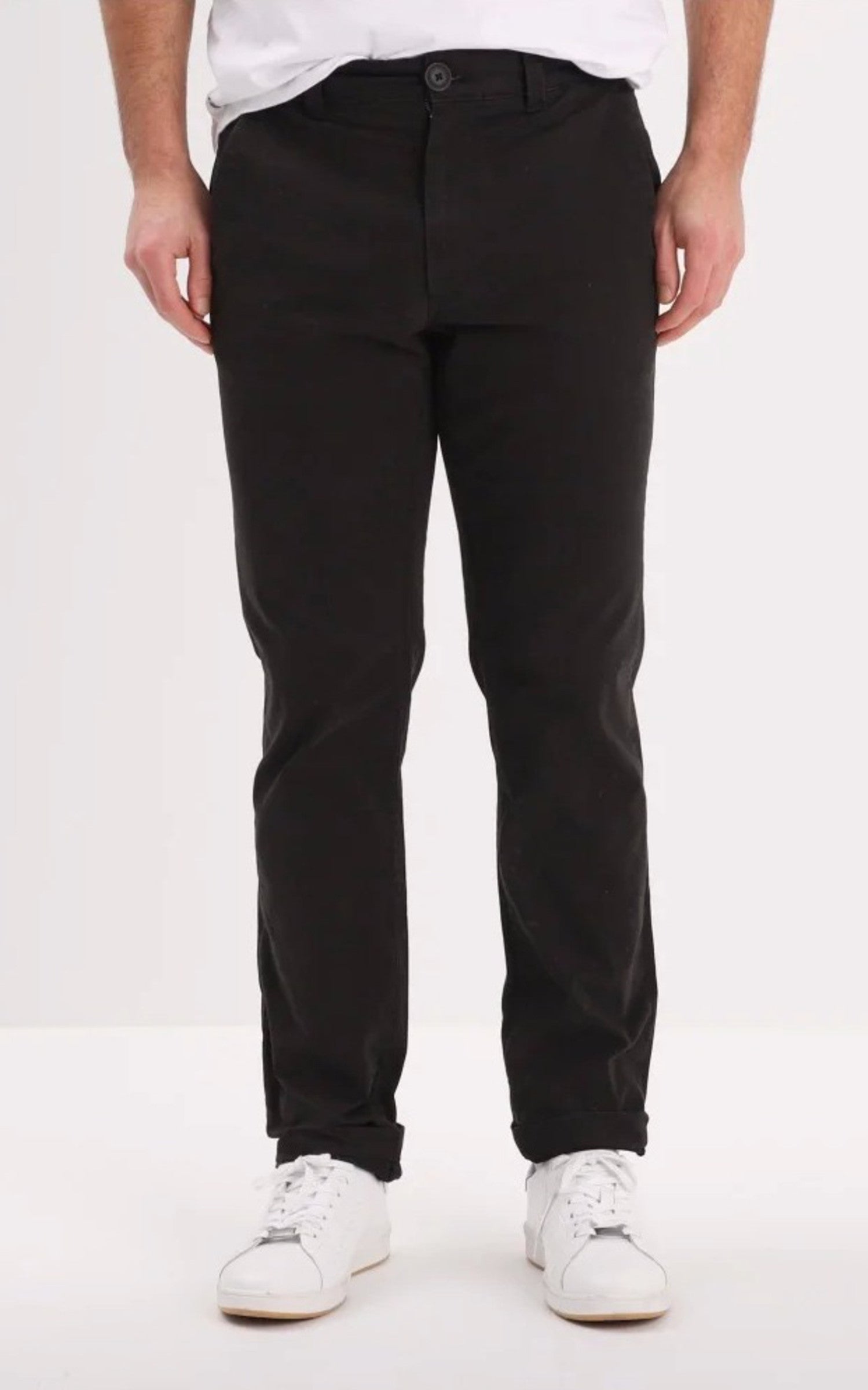 A &quot;CHINO BROKEN TWILL 102862&quot; Noir Daytona 73 Pantalon Homme closed photo 1