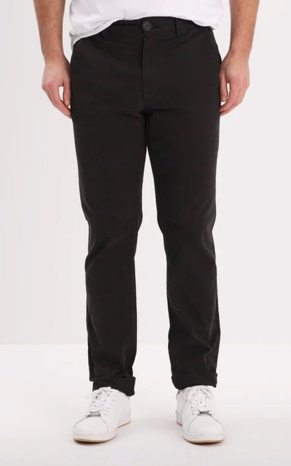 A &quot;CHINO BROKEN TWILL 102862&quot; Noir Daytona 73 Pantalon Homme closed photo