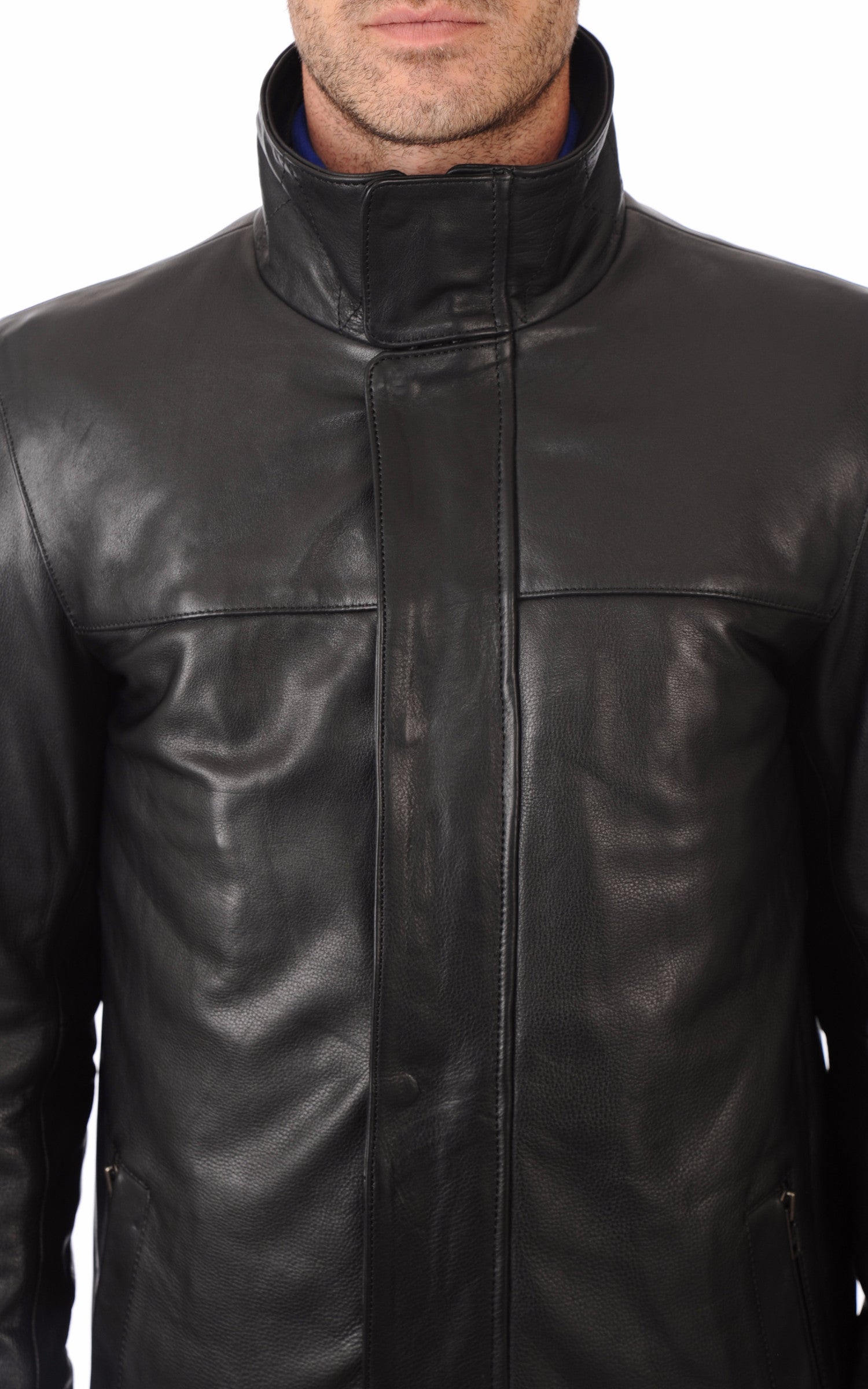 A &quot;LUSSAC&quot; Noir La Canadienne Blouson Homme details photo 5