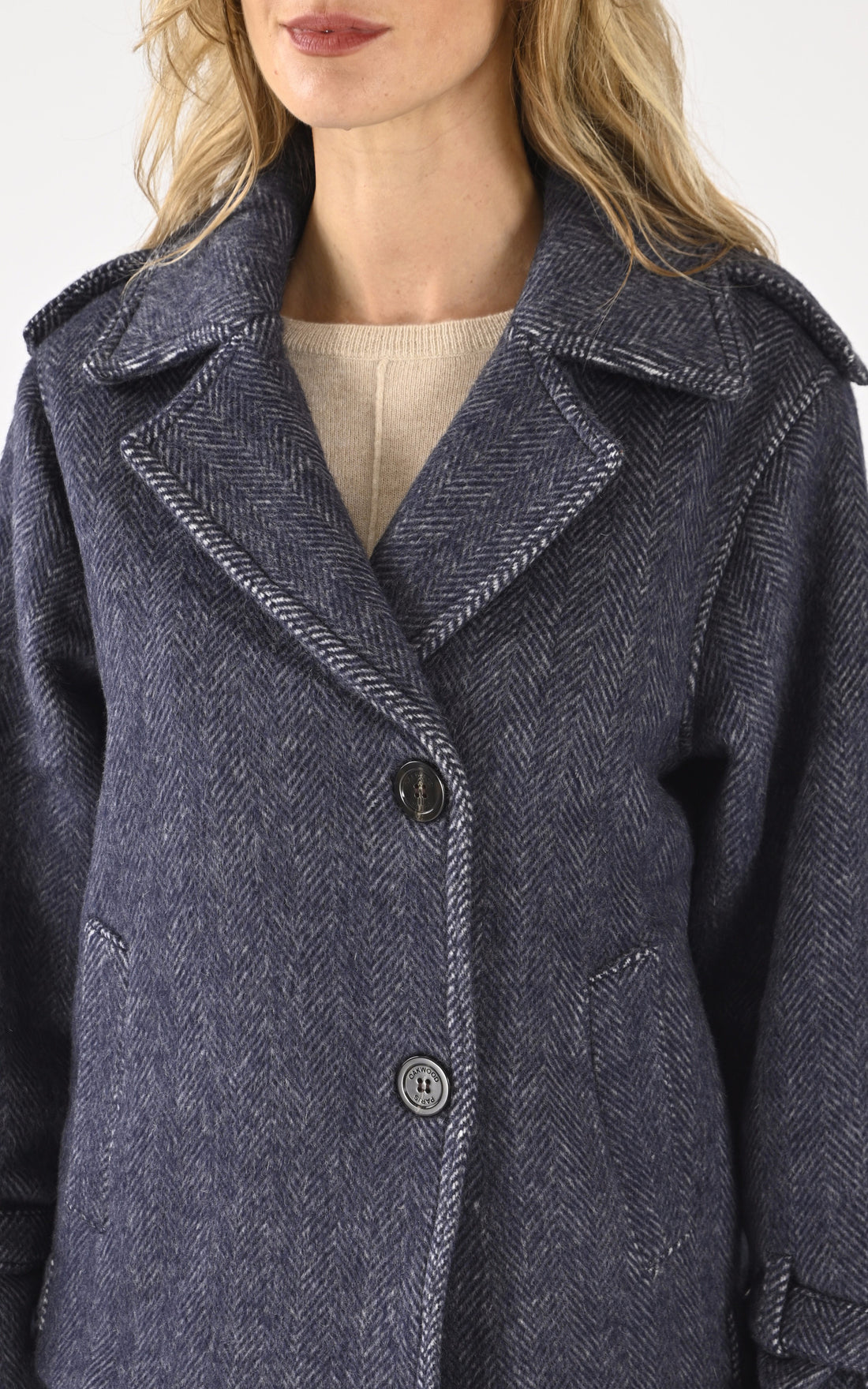 A &quot;NEBLINA 64994&quot; Bleu Oakwood Veste Femme closed photo