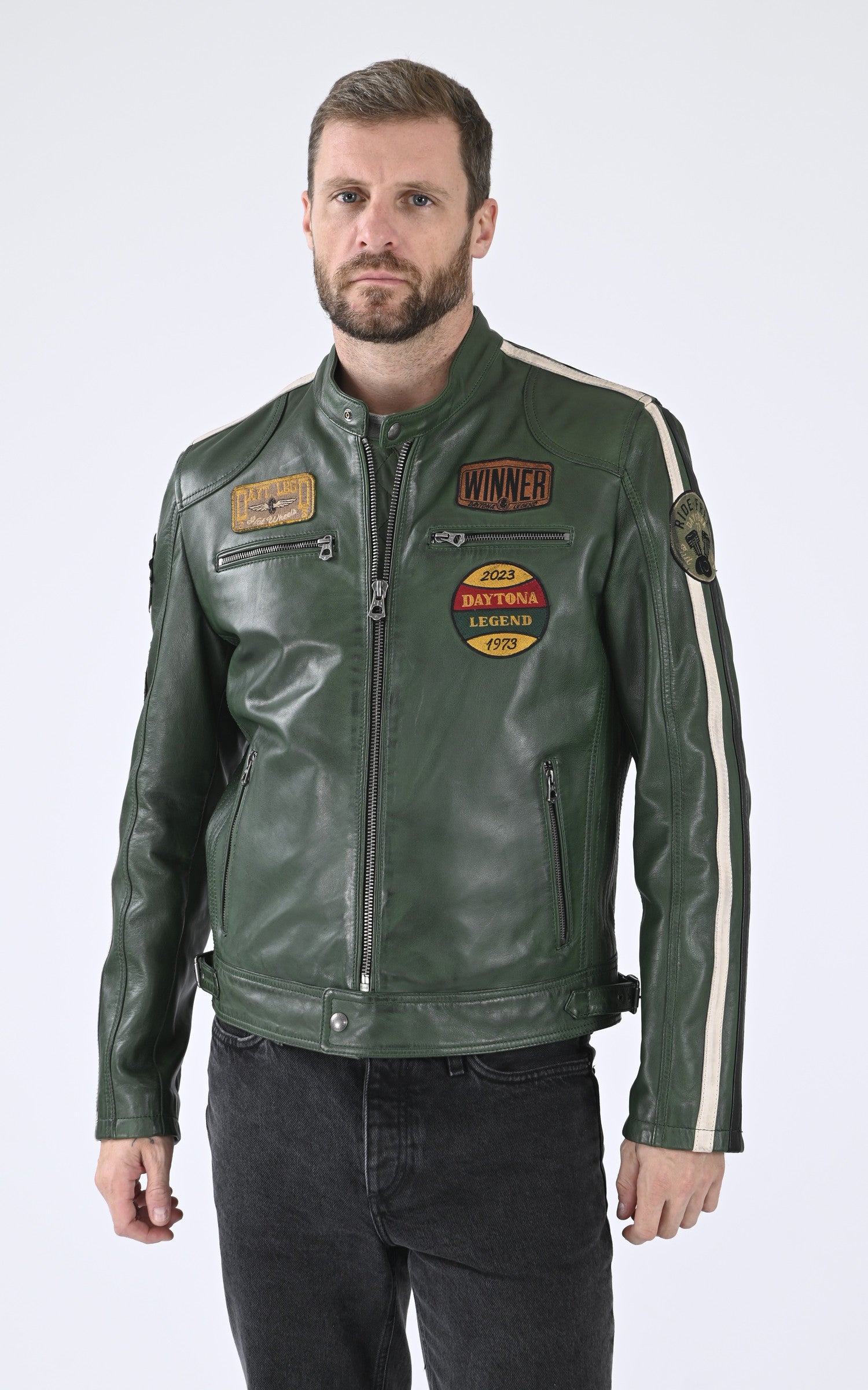 A &quot;WARTBURG 102832&quot; Vert Daytona 73 Blouson Homme closed photo 2