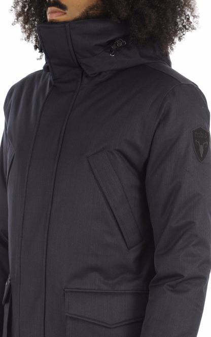 A &quot;TRAVIS&quot; Navy Nobis 3/4 Doudoune Homme details photo
