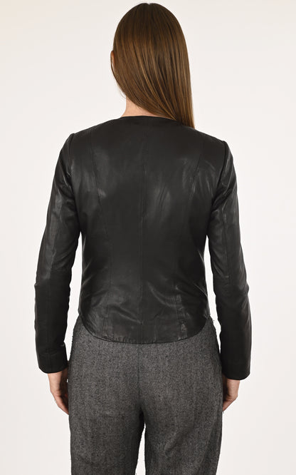 A &quot;P1418&quot; Noir La Canadienne Spencer Femme back photo