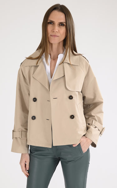 Margot short beige trench coat Oakwood - La Canadienne