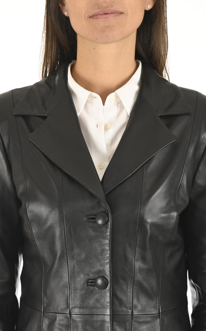 A &quot;ANITA&quot; Noir La Canadienne Veste Femme details photo
