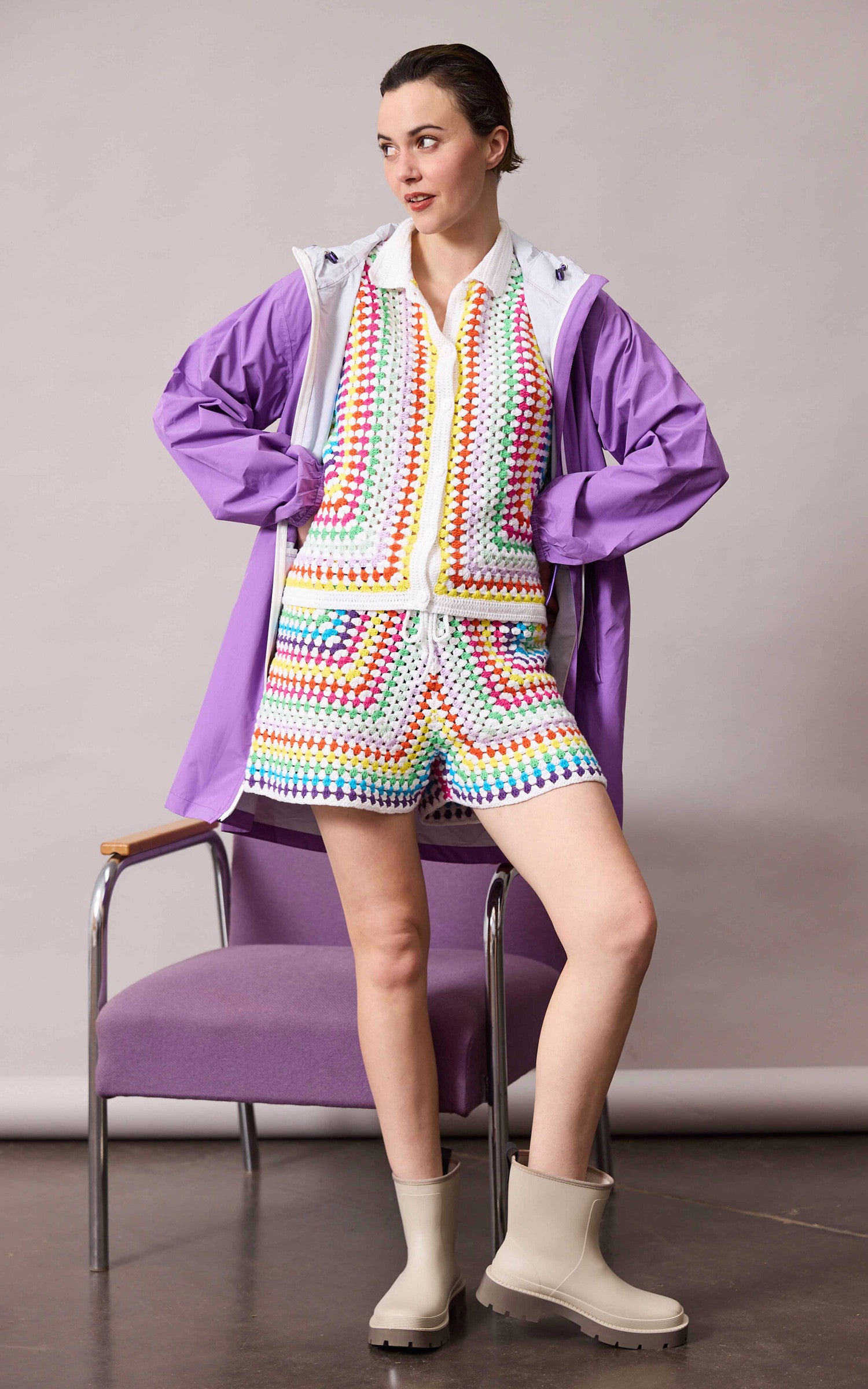 A &quot;AMELOT 20300&quot; Lavande Flotte Veste Mixte details photo 5