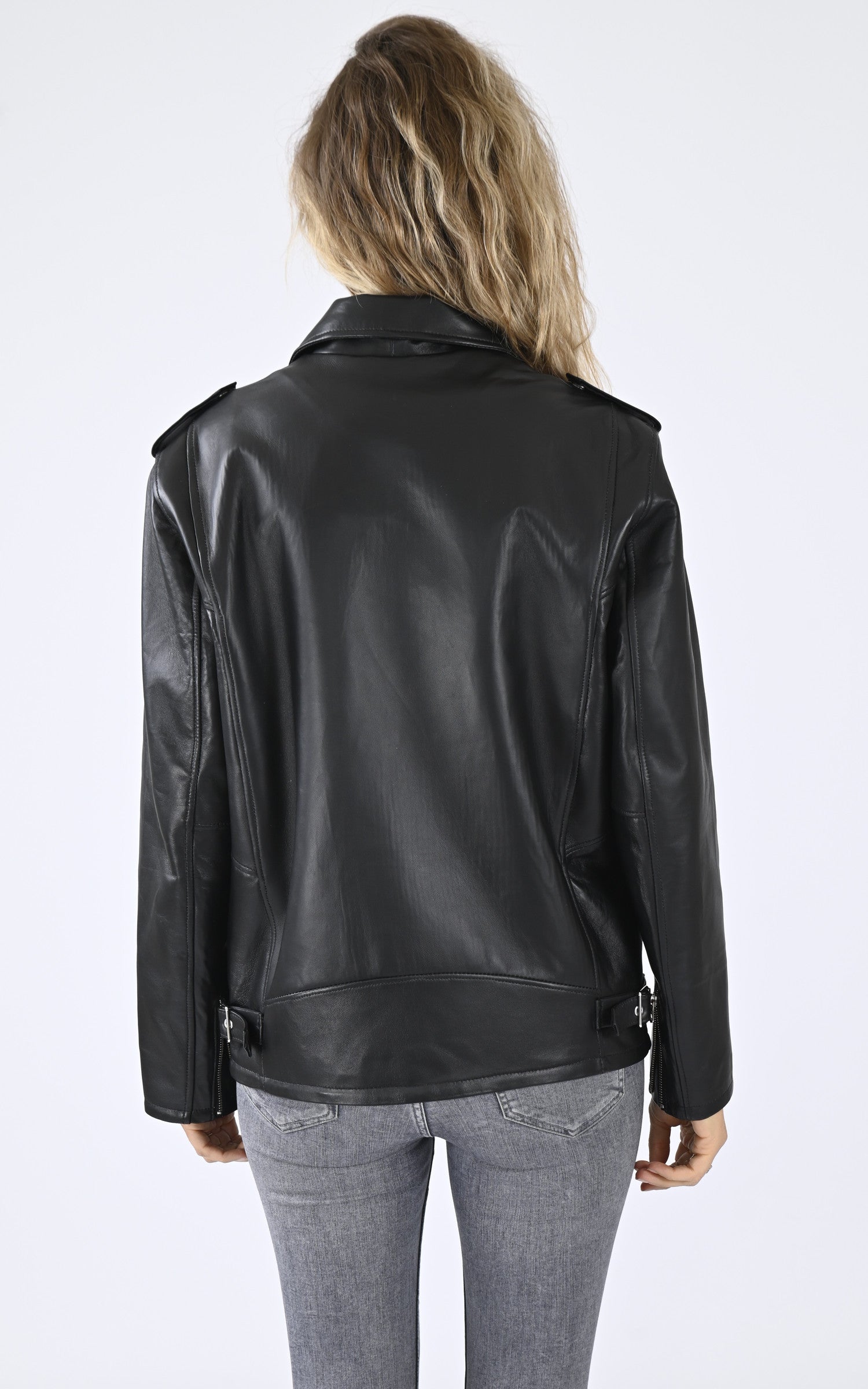 A &quot;LCWAUBREY&quot; Noir Schott Perfecto Femme back photo 4