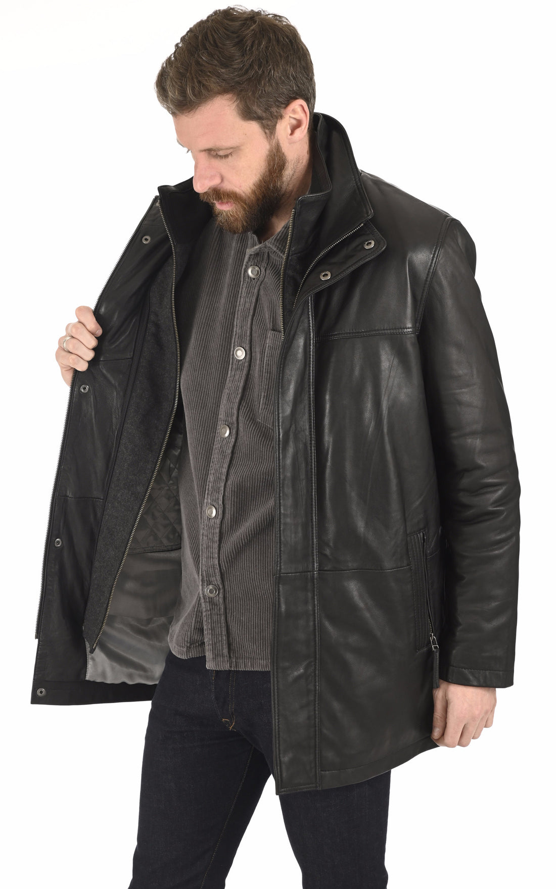 A &quot;MAX&quot; Noir La Canadienne 3/4 Homme opened photo