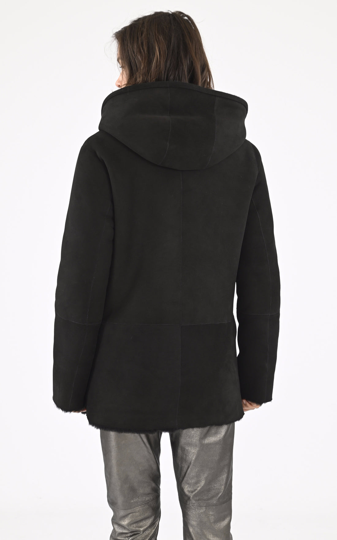 A &quot;BASE 75&quot; Noir La Canadienne Veste Femme opened photo