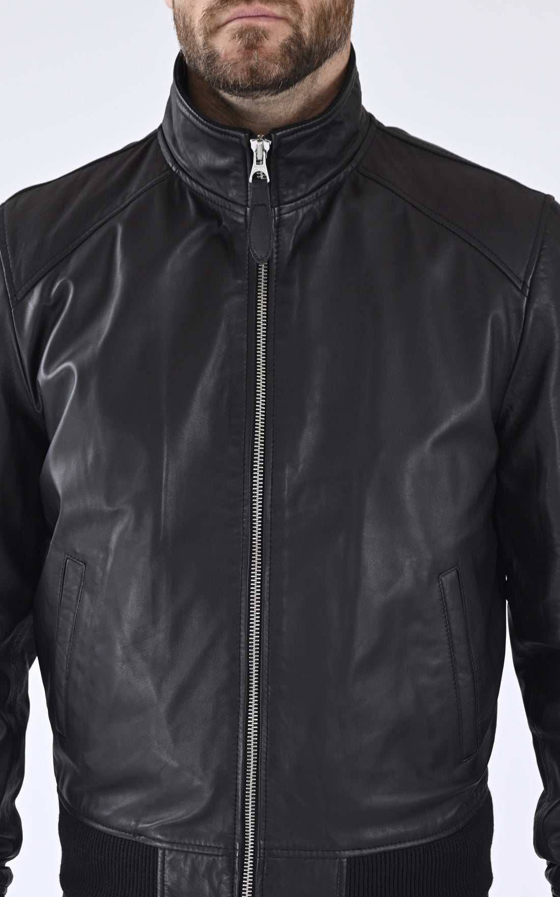 A &quot;LC FRESNO&quot; Noir Schott Blouson Homme opened photo