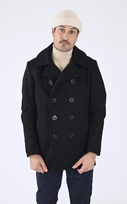 A &quot;740C&quot; Bleu Marine Schott Caban Homme closed photo